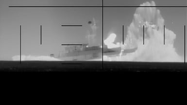 US submarine ⁠attack ‌on ​an Iranian ship off Sri Lanka's coast. Photo: Department of War / X