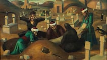 La Mise Au Tombeau (The Entombment) is set in Cairo’s Necropolis and depicts a burial scene. Photo: Bonhams 1973 Ltd