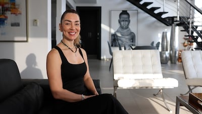 Claudia Trujillo, a jeweller from Colombia, rents a three-bedroom apartment in Jumeirah Heights West, Dubai. Chris Whiteoak / The National