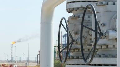 Rumaila oilfield in Basra, southern Iraq. The KRG has said 'outlawed militias' have made energy sites 'targets of attacks'. Reuters